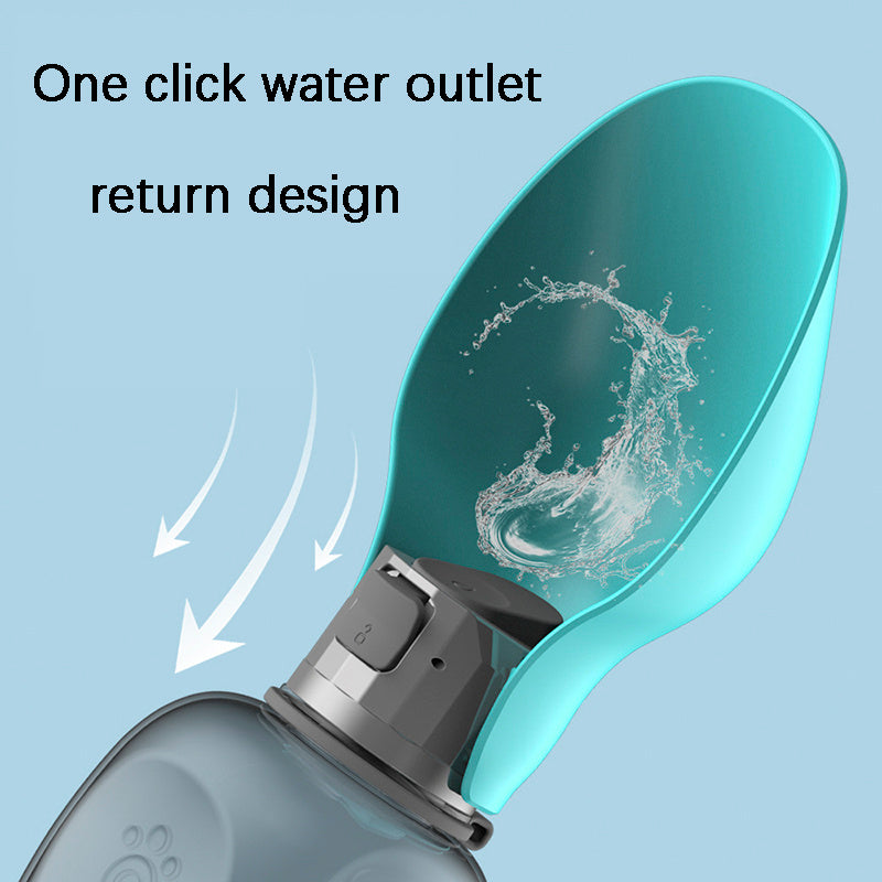 Portable Dog Water Bottle - 800ml Leakproof Pet Travel Bowl with Lock for Hiking & Walking