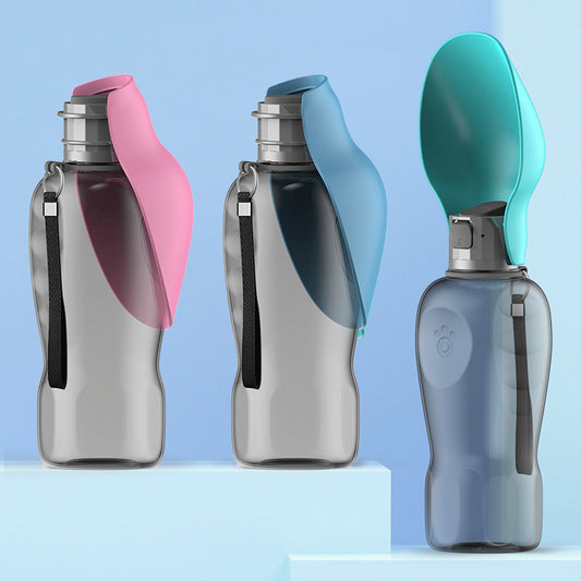 Portable Dog Water Bottle - 800ml Leakproof Pet Travel Bowl with Lock for Hiking & Walking