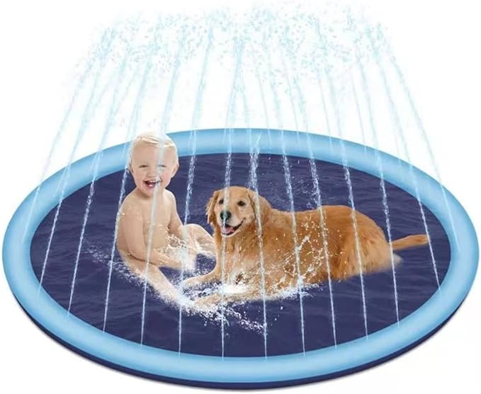 VISTOP Splash Pad for Kids & Dogs – Eco-Friendly, Anti-Slip Outdoor Water Play Mat