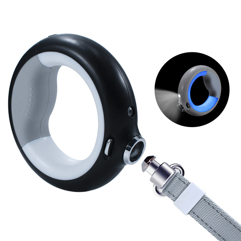 Hands-Free Retractable Dog Leash with 360° Tangle-Free Swivel – Wrist-Wearable, Heavy-Duty & Built-In Poop Bag Holder