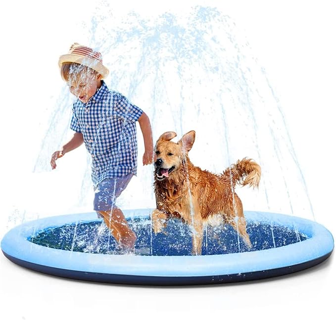 VISTOP Splash Pad for Kids & Dogs – Eco-Friendly, Anti-Slip Outdoor Water Play Mat