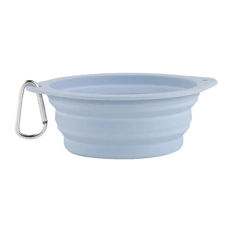 Collapsible Silicone Travel Dog Bowls (2-Pack) – Portable Pet Water & Food Bowls with Carabiners – BPA-Free, Dishwasher Safe, 600ml