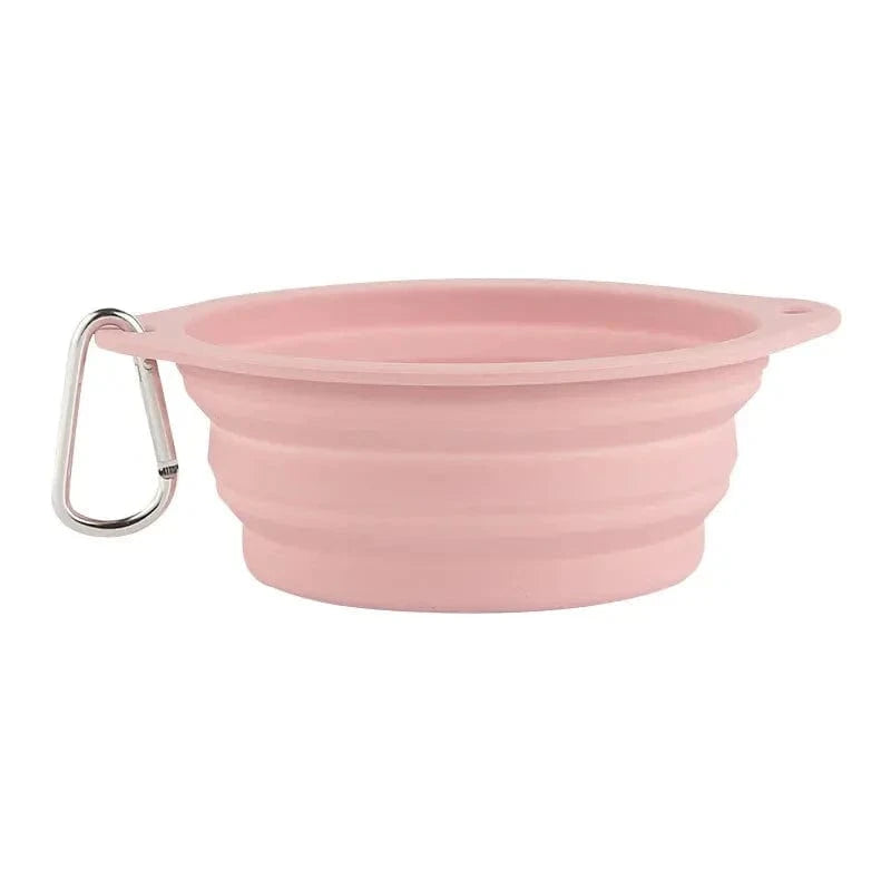 Collapsible Silicone Travel Dog Bowls (2-Pack) – Portable Pet Water & Food Bowls with Carabiners – BPA-Free, Dishwasher Safe, 600ml