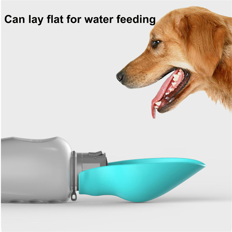 Portable Dog Water Bottle - 800ml Leakproof Pet Travel Bowl with Lock for Hiking & Walking