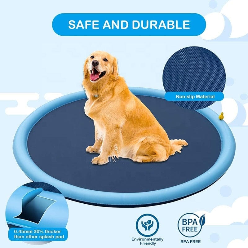 VISTOP Splash Pad for Kids & Dogs – Eco-Friendly, Anti-Slip Outdoor Water Play Mat