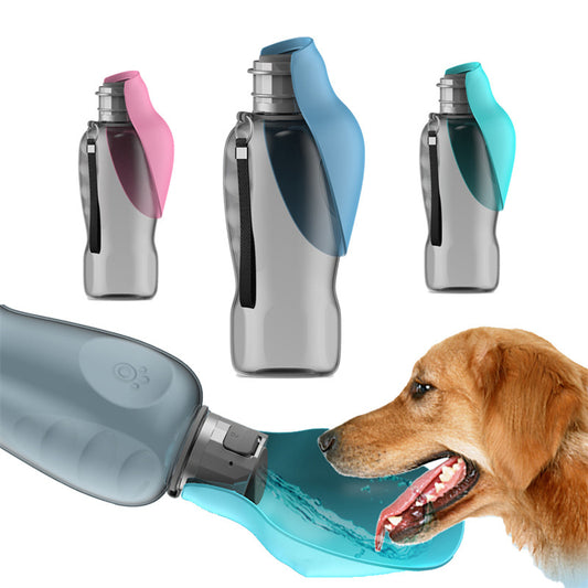 Portable Dog Water Bottle - 800ml Leakproof Pet Travel Bowl with Lock for Hiking & Walking