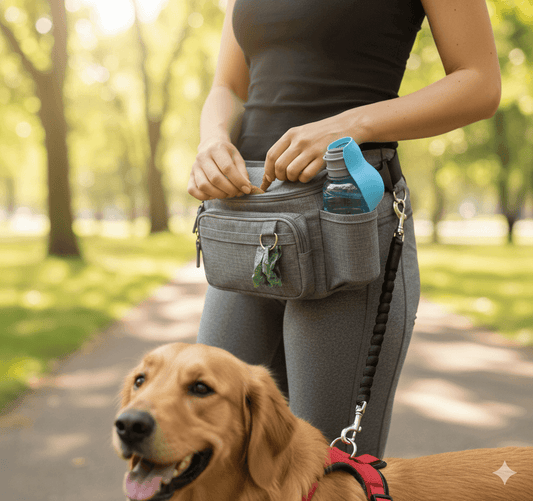 Ultimate Hands-Free Dog Training & Walking Fanny Pack – Multifunctional Pet Treat & Gear Bag