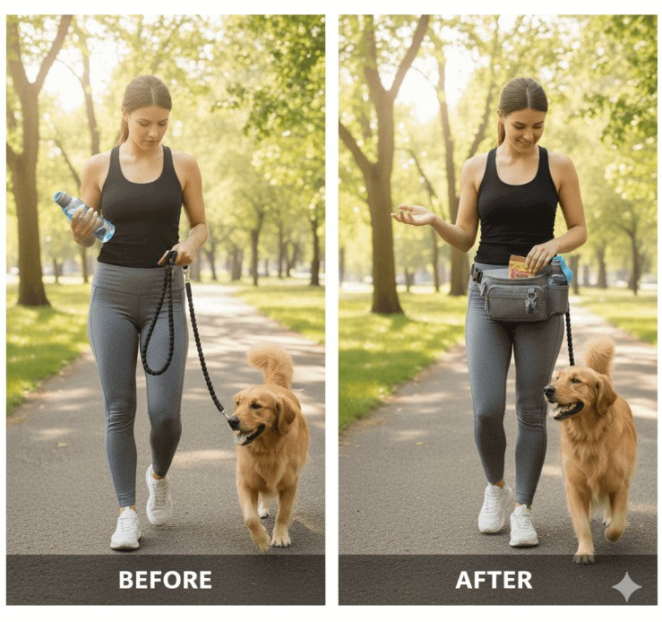 Ultimate Hands-Free Dog Training & Walking Fanny Pack – Multifunctional Pet Treat & Gear Bag