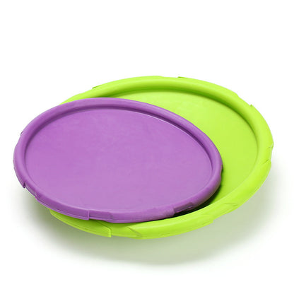 Smart Treat-Dispensing Rubber Flying Disc – Durable, Interactive Dog Training Toy