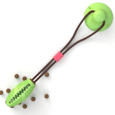 Interactive Suction Cup Dog Toy – Tug-of-War, Chew, Feed & Clean Teeth in One!