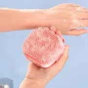 Dog Bath Brush & Shampoo Dispenser – Soft Silicone Grooming & Massage Tool