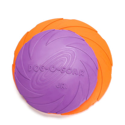 Smart Treat-Dispensing Rubber Flying Disc – Durable, Interactive Dog Training Toy