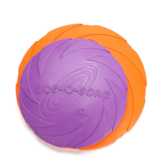 Smart Treat-Dispensing Rubber Flying Disc – Durable, Interactive Dog Training Toy