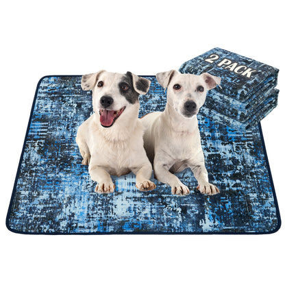 Reusable Washable Dog Pee Pads (2-Pack) - Super Absorbent, Leakproof & Non-Slip Puppy Training Pads for Floors, Crates & Furniture