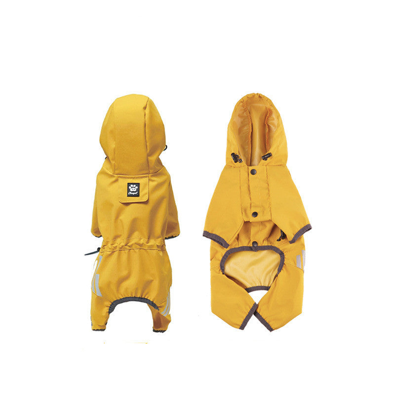 Waterproof Dog Raincoat with Hood – Lightweight, Reflective & Leash Hole Design for Small & Medium Dogs