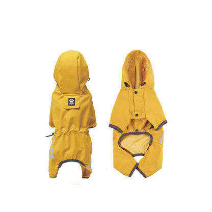 Waterproof Dog Raincoat with Hood – Lightweight, Reflective & Leash Hole Design for Small & Medium Dogs
