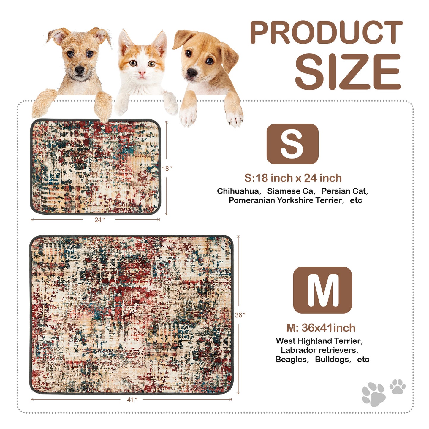Reusable Washable Dog Pee Pads (2-Pack) - Super Absorbent, Leakproof & Non-Slip Puppy Training Pads for Floors, Crates & Furniture