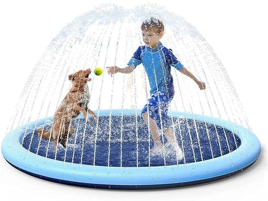 VISTOP Splash Pad for Kids & Dogs – Eco-Friendly, Anti-Slip Outdoor Water Play Mat