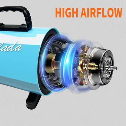 PRO Salon-Grade Pet Force Dryer - 2000W Power, Ultra-Quiet & Adjustable Heat for Dogs/Cats