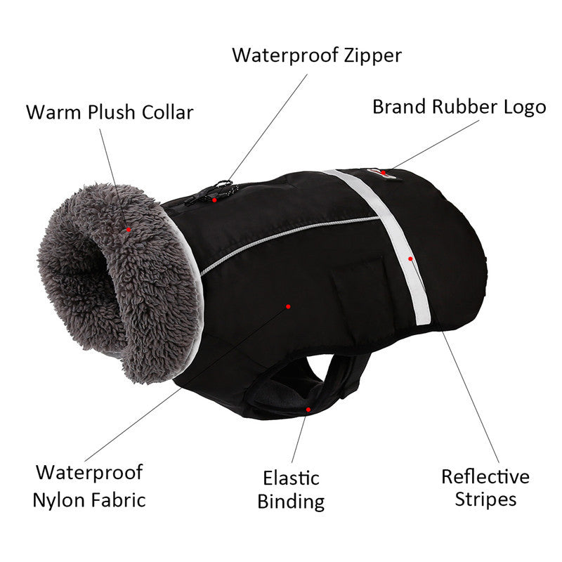 Premium Thick Warm Dog Vest - Winter Protection Jacket for Dogs