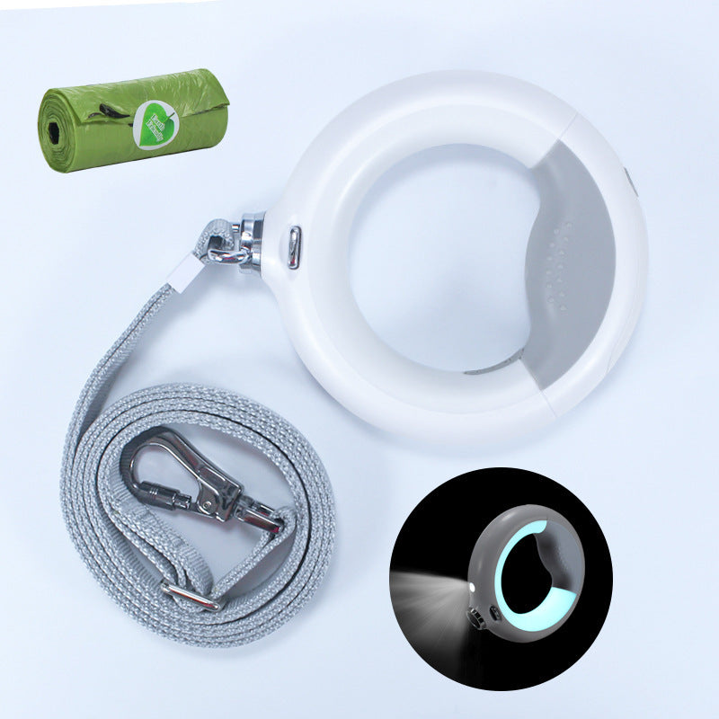 Hands-Free Retractable Dog Leash with 360° Tangle-Free Swivel – Wrist-Wearable, Heavy-Duty & Built-In Poop Bag Holder