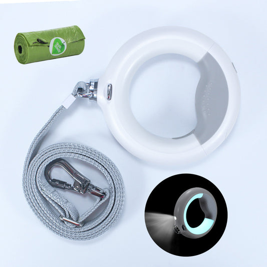 Hands-Free Retractable Dog Leash with 360° Tangle-Free Swivel – Wrist-Wearable, Heavy-Duty & Built-In Poop Bag Holder