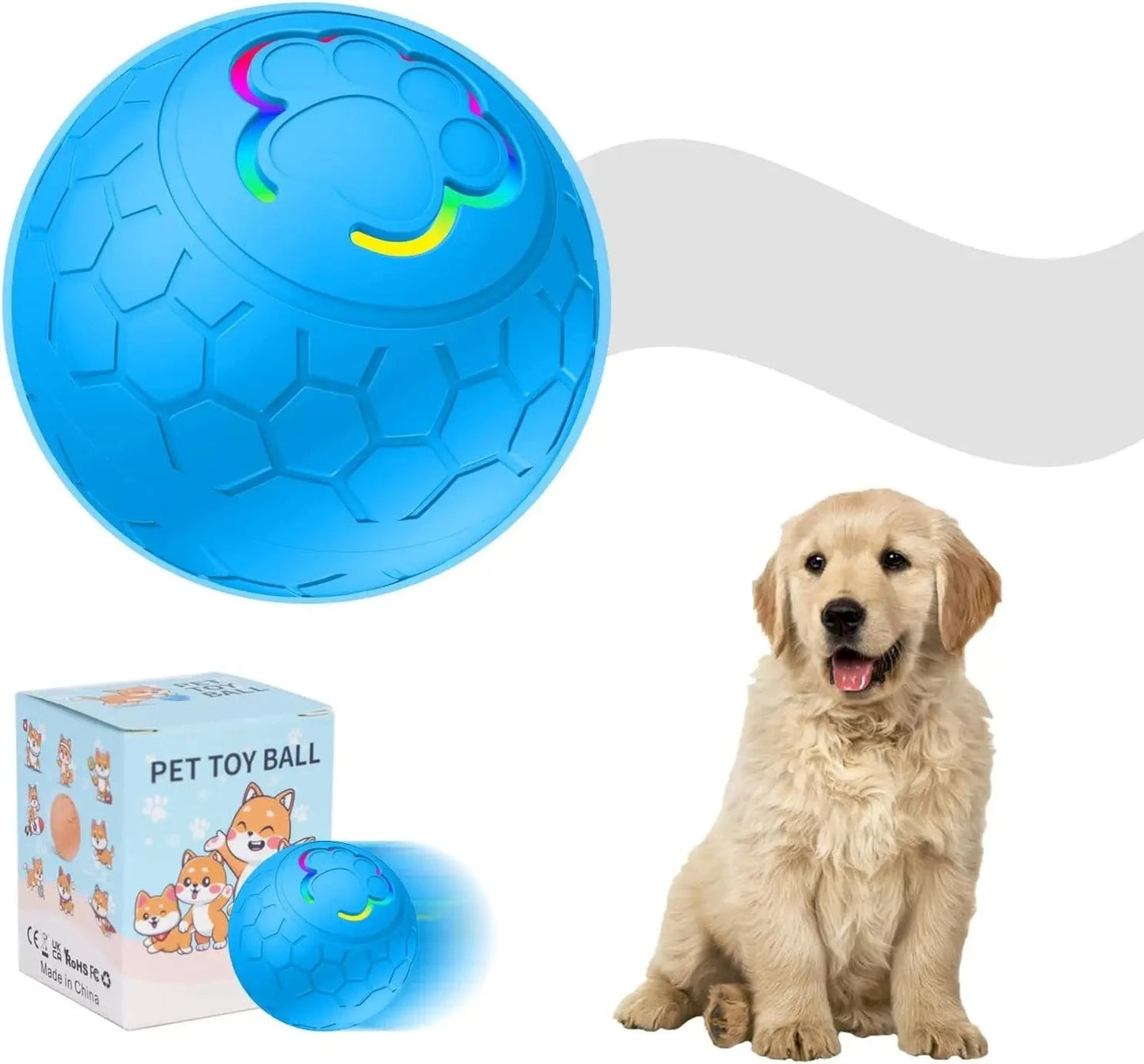 Teeche™ Motion-Activated Dog Ball – Interactive, Rechargeable & Bouncing Fun!