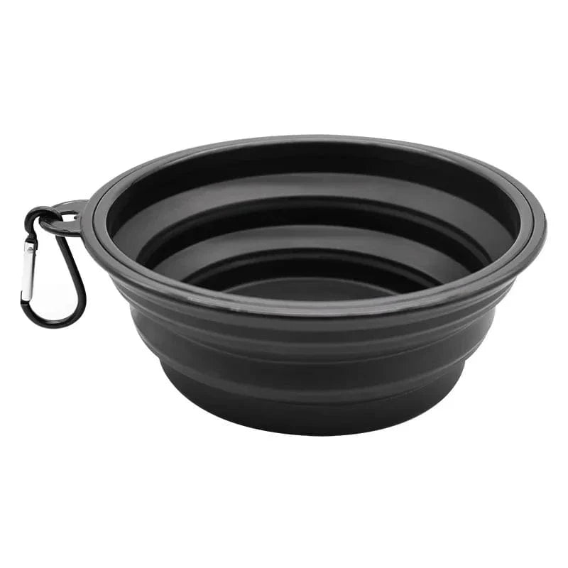 Collapsible Silicone Travel Dog Bowls (2-Pack) – Portable Pet Water & Food Bowls with Carabiners – BPA-Free, Dishwasher Safe, 600ml
