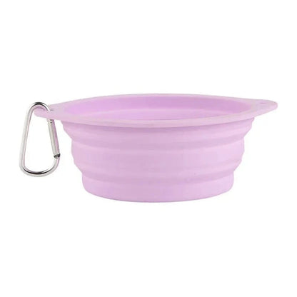 Collapsible Silicone Travel Dog Bowls (2-Pack) – Portable Pet Water & Food Bowls with Carabiners – BPA-Free, Dishwasher Safe, 600ml