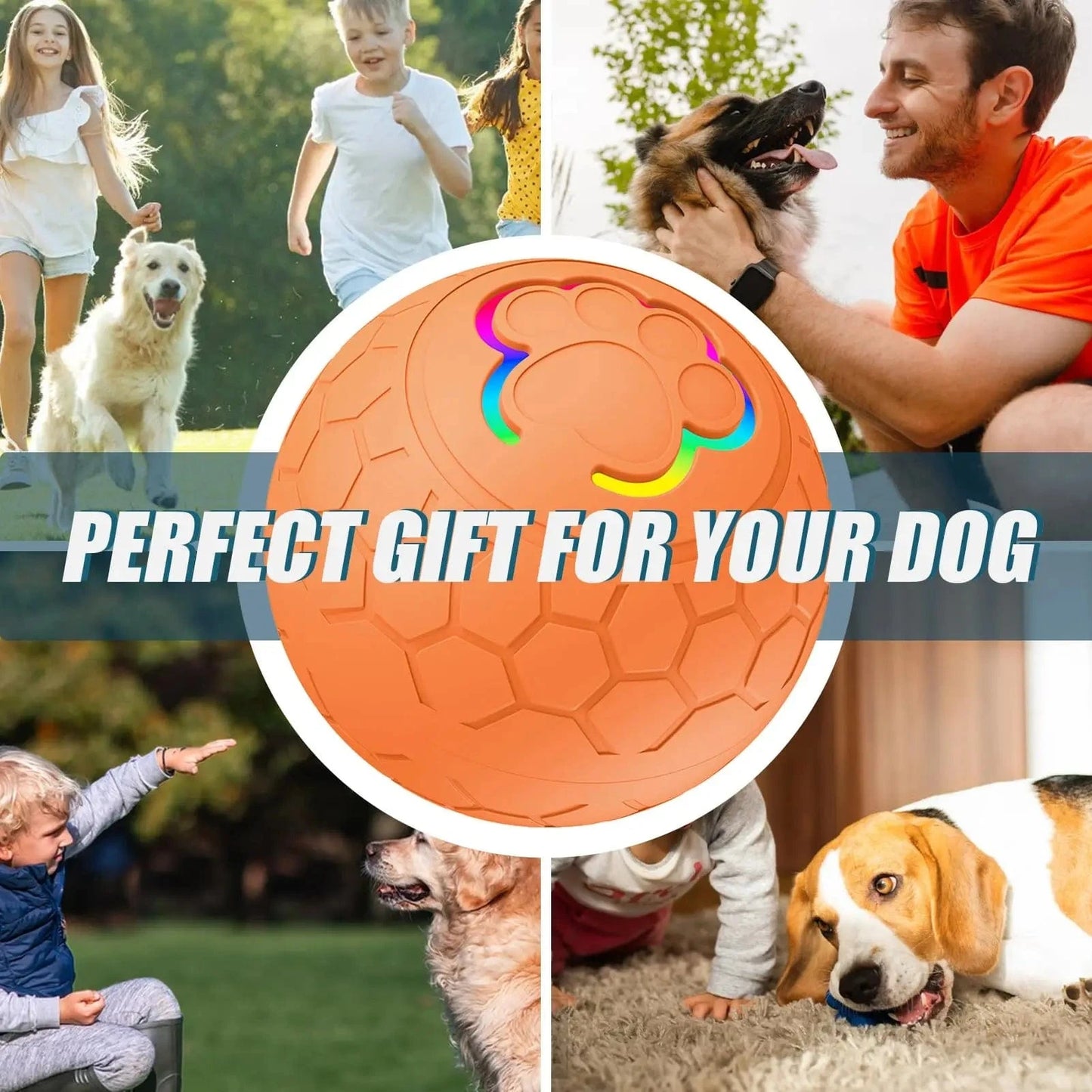 Teeche™ Motion-Activated Dog Ball – Interactive, Rechargeable & Bouncing Fun!