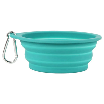 Collapsible Silicone Travel Dog Bowls (2-Pack) – Portable Pet Water & Food Bowls with Carabiners – BPA-Free, Dishwasher Safe, 600ml