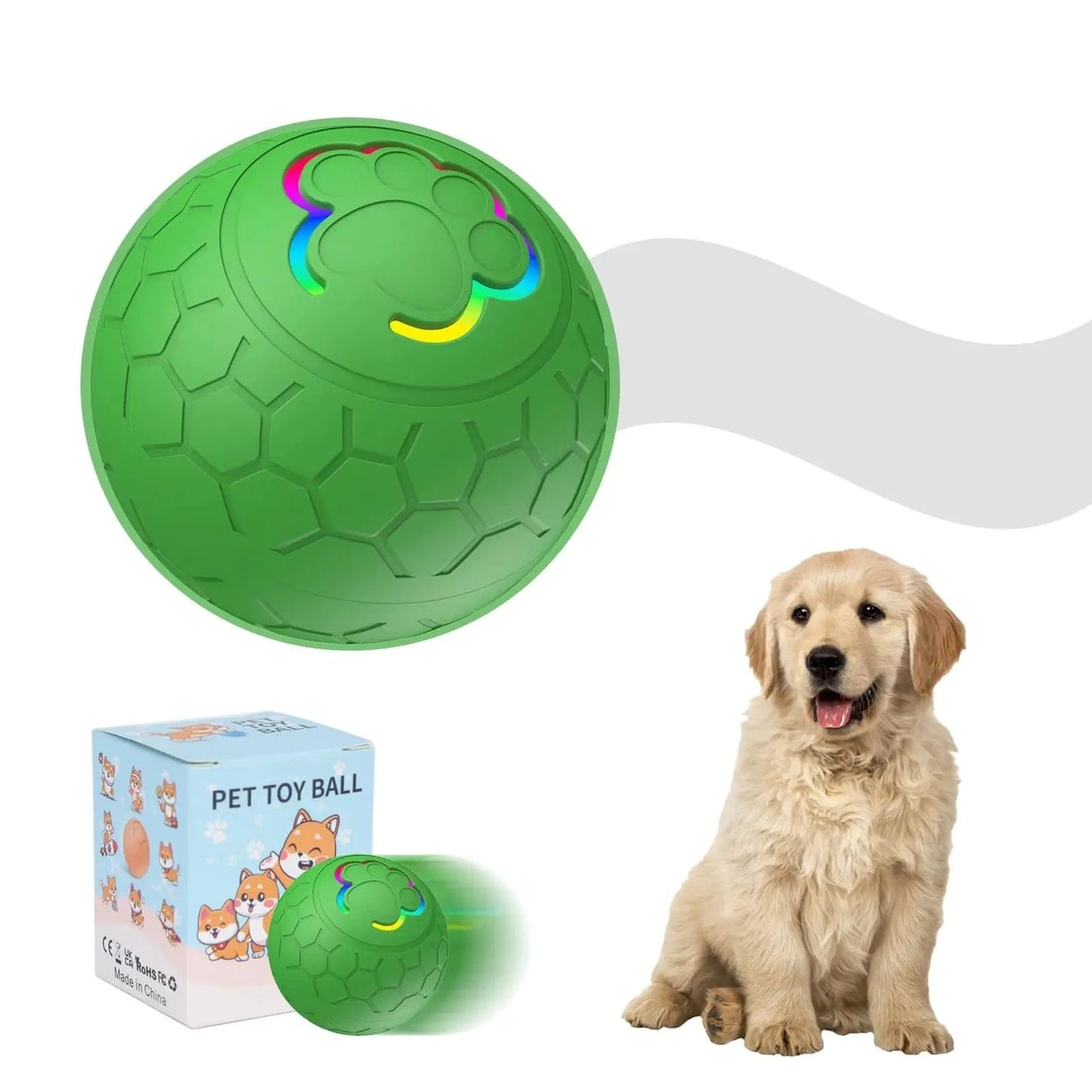 Teeche™ Motion-Activated Dog Ball – Interactive, Rechargeable & Bouncing Fun!