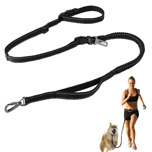 Hands-Free Dog Leash – Adjustable, Shock Absorbing & Reflective for Running & Walking