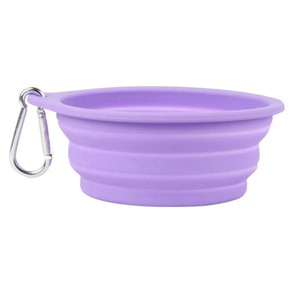 Collapsible Silicone Travel Dog Bowls (2-Pack) – Portable Pet Water & Food Bowls with Carabiners – BPA-Free, Dishwasher Safe, 600ml