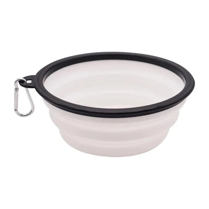 Collapsible Silicone Travel Dog Bowls (2-Pack) – Portable Pet Water & Food Bowls with Carabiners – BPA-Free, Dishwasher Safe, 600ml