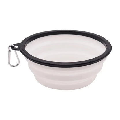 Collapsible Silicone Travel Dog Bowls (2-Pack) – Portable Pet Water & Food Bowls with Carabiners – BPA-Free, Dishwasher Safe, 600ml