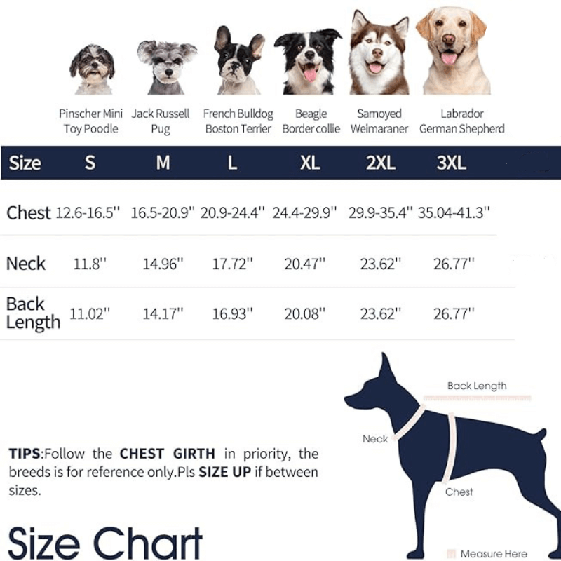 Premium Thick Warm Dog Vest - Winter Protection Jacket for Dogs