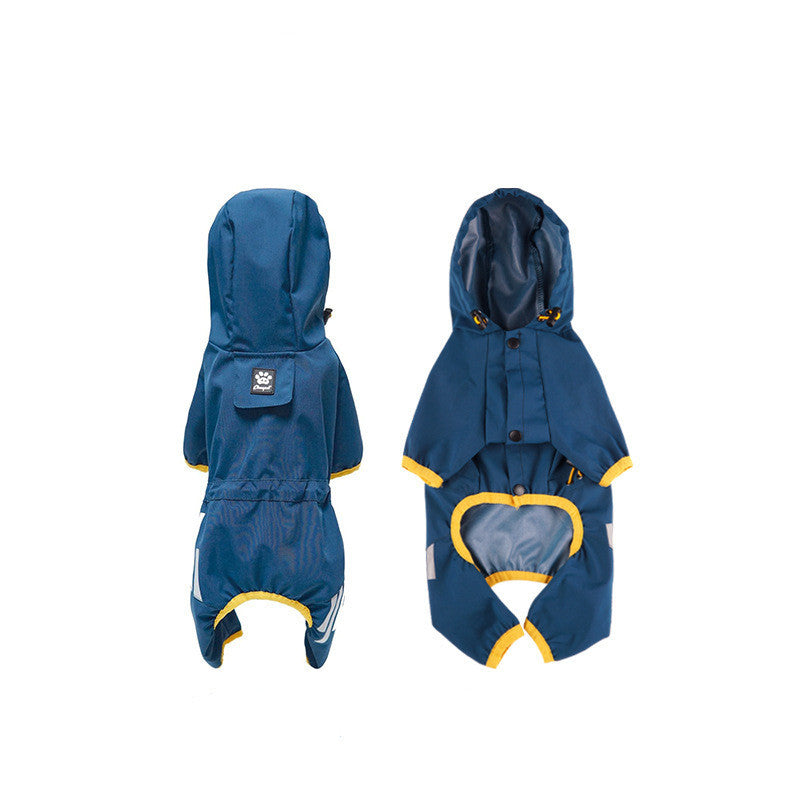 Waterproof Dog Raincoat with Hood – Lightweight, Reflective & Leash Hole Design for Small & Medium Dogs