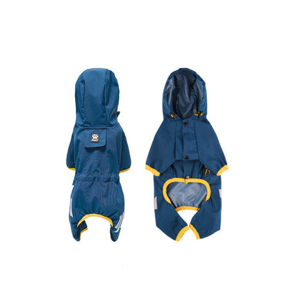 Waterproof Dog Raincoat with Hood – Lightweight, Reflective & Leash Hole Design for Small & Medium Dogs