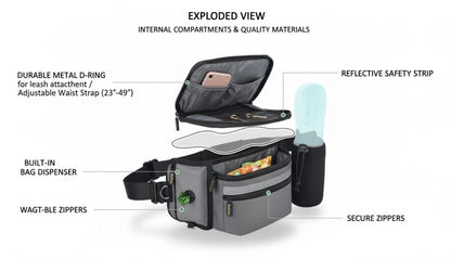 Ultimate Hands-Free Dog Training & Walking Fanny Pack – Multifunctional Pet Treat & Gear Bag